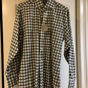 Thomas Dean Men’s Long Sleeve Dress Shirt Size M